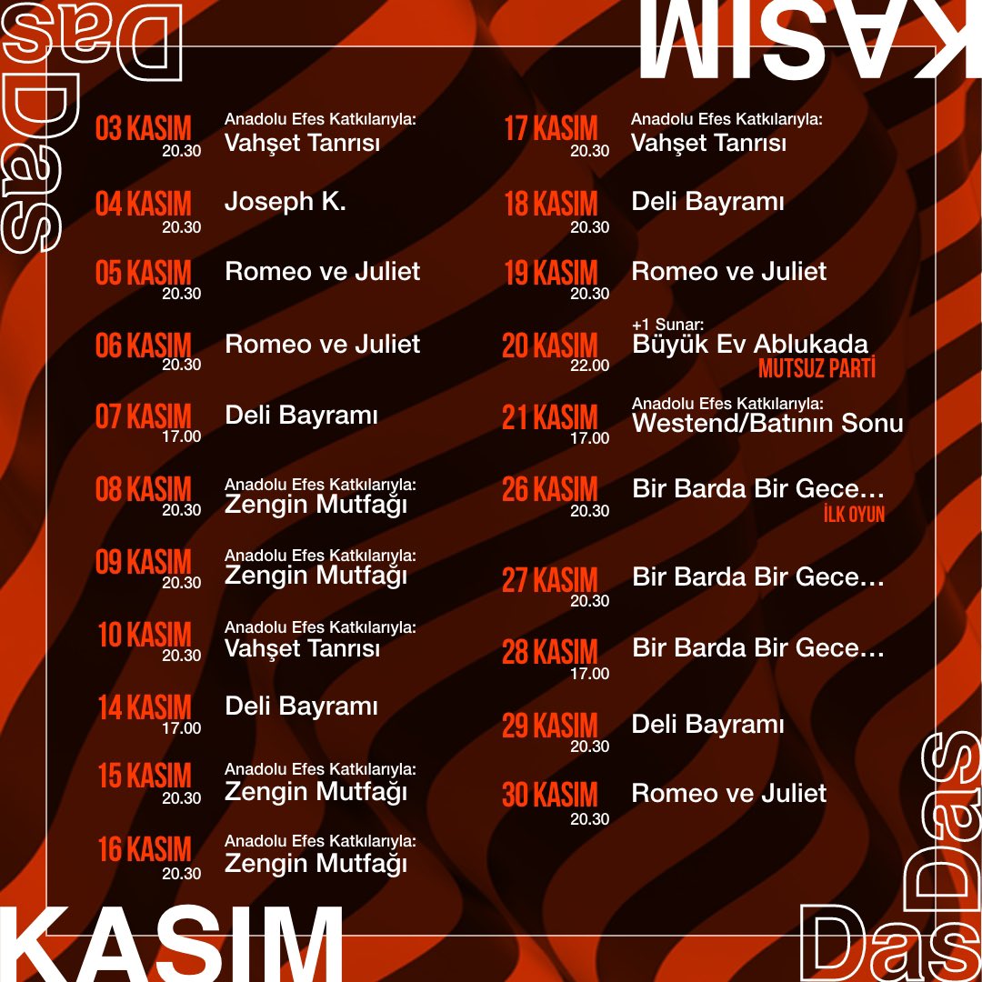 DasDas'da Ekim ve Kasım Programı - ArtDog Istanbul