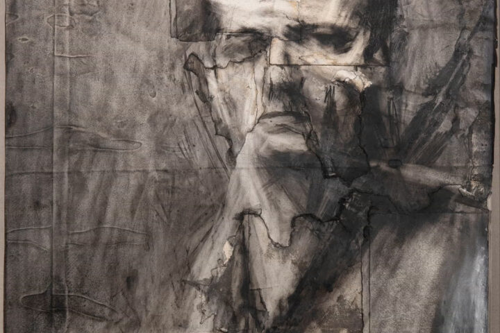 Frank Auerbach, Self-Portrait, kağıt üzerine kömür ve tebeşir, 30 1/4 x 22 1/4 inç, 1958, The Charcoal Heads, The Courtauld Gallery, Fotoğraf: courtesy of Frankie Rossi Art Projects, London