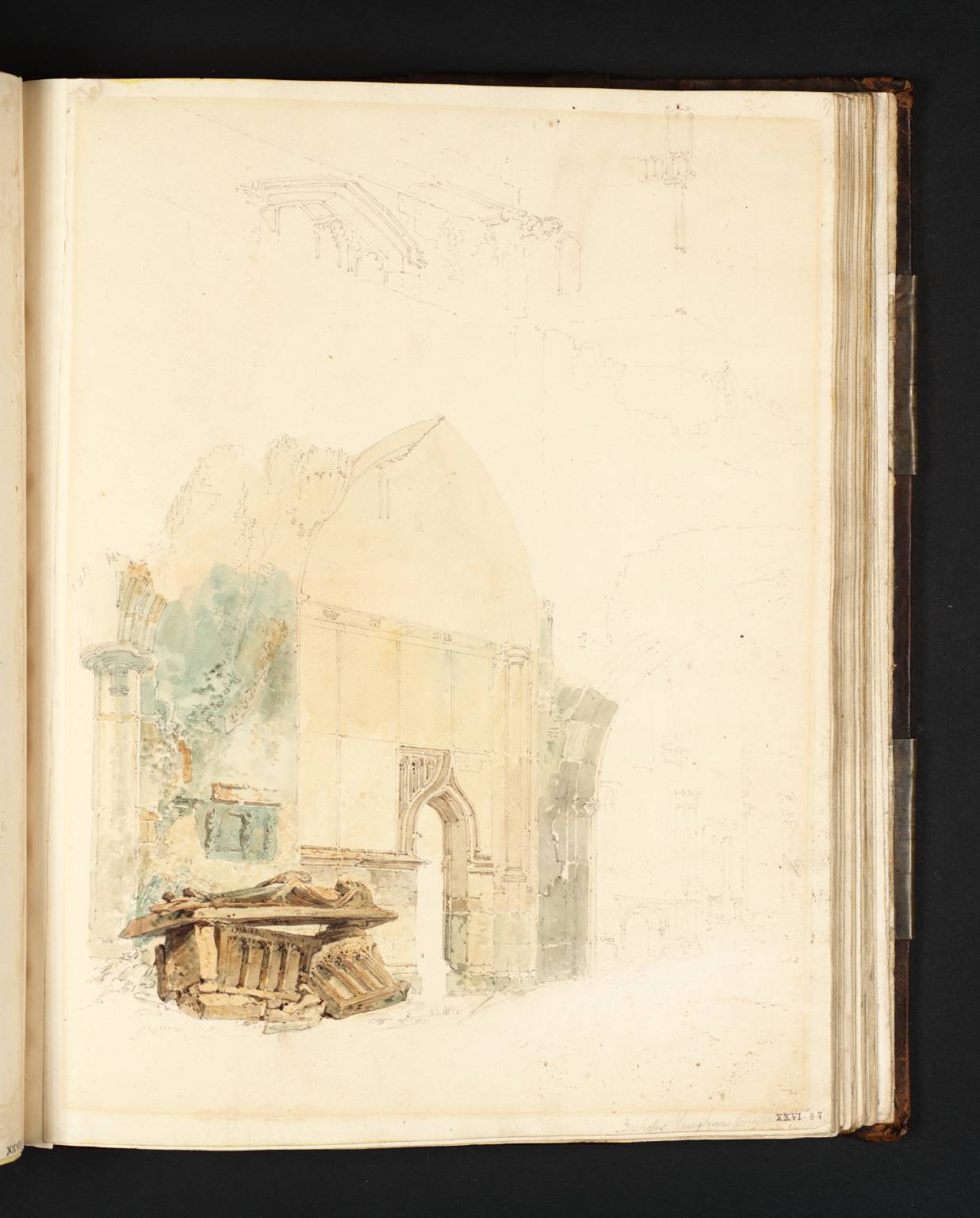 J. M. W. Turner, St David’s: The Ruins of St Mary’s Chapel and the Entrance to Bishop Vaughan’s Chapel, 1795, Tate