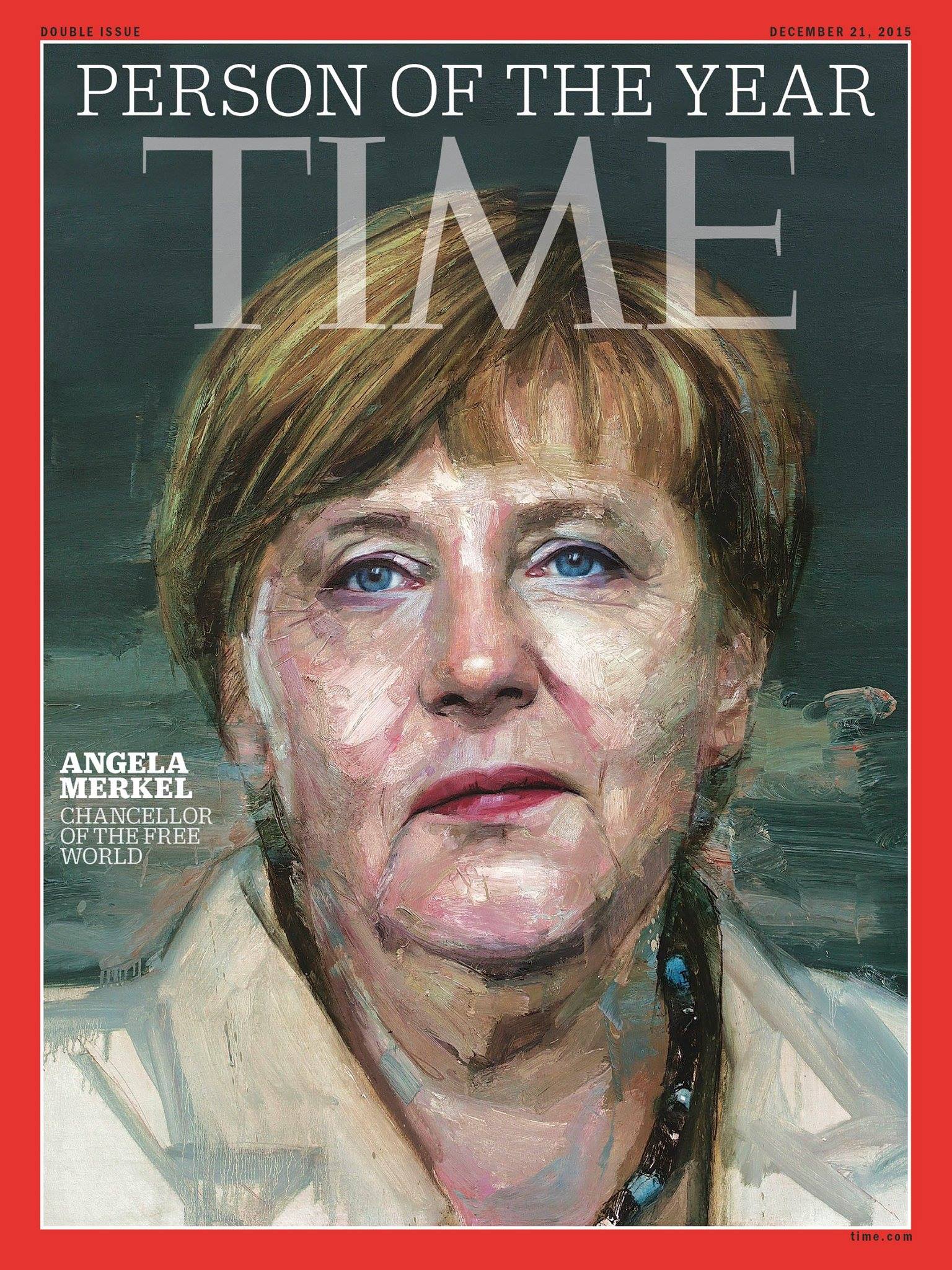Colin Davidson, Angela Merkel, Time Magazine, 2015, Fotoğraf: Time