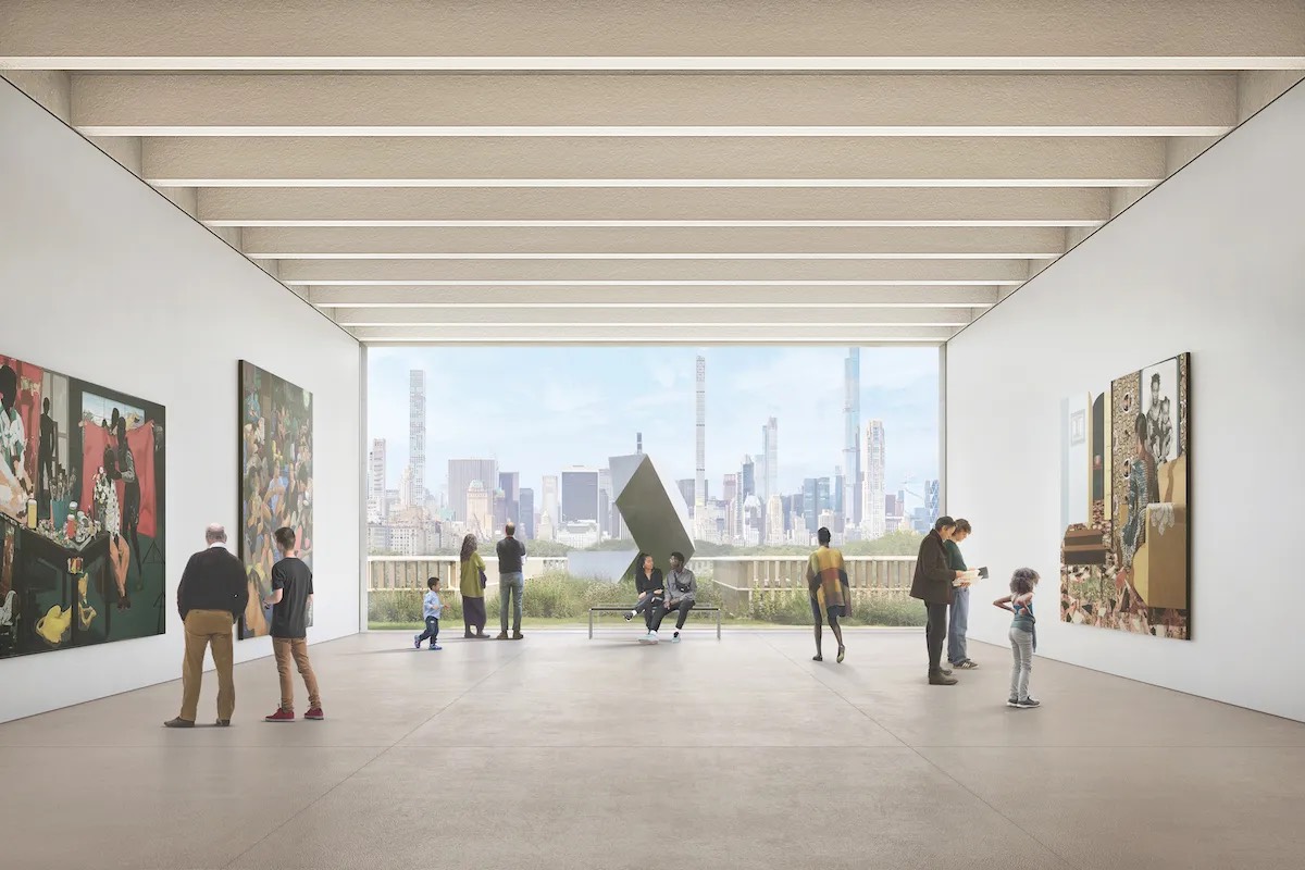 Rendering of The Metropolitan Museum of Art by Tang Wing. Visualization by © Filippo Bolognese. Image courtesy of Frida Escobedo Studio.