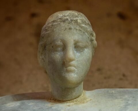 The bust depicts a woman wearing a diadem, possibly Cleopatra VII. Credit: Egyptian Ministry of Tourism and Antiquities