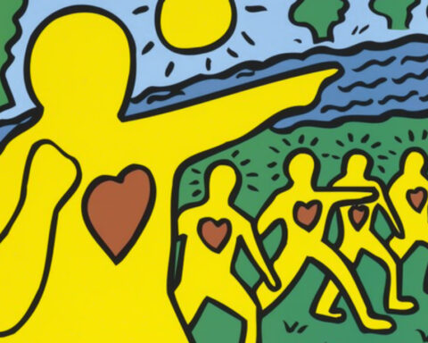 Keith Haring, Walk for Life poster