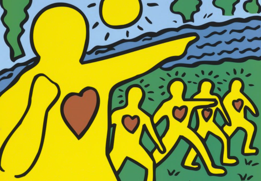 Keith Haring, Walk for Life poster