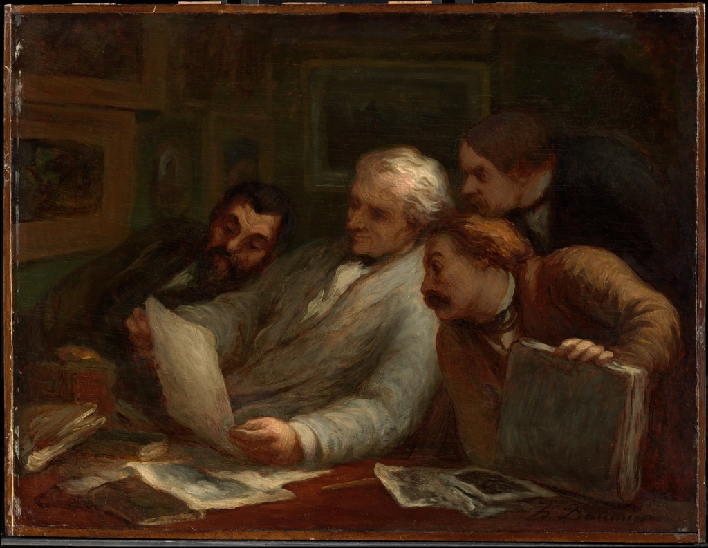 Honore Daumier'den Baskı Koleksiyoncuları (yaklaşık 1860-63)