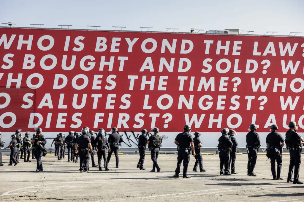 Barbara Kruger’s 1990 Mural Emerges as the Year’s Most Striking Work